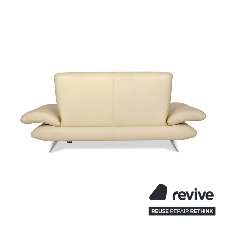 Koinor Rossini Leder Zweisitzer Creme Sofa Couch manuelle Funktion