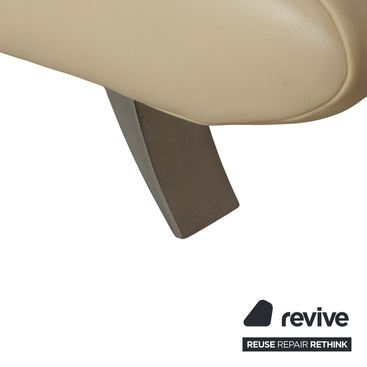 Koinor Rossini Leder Zweisitzer Creme Sofa Couch manuelle Funktion