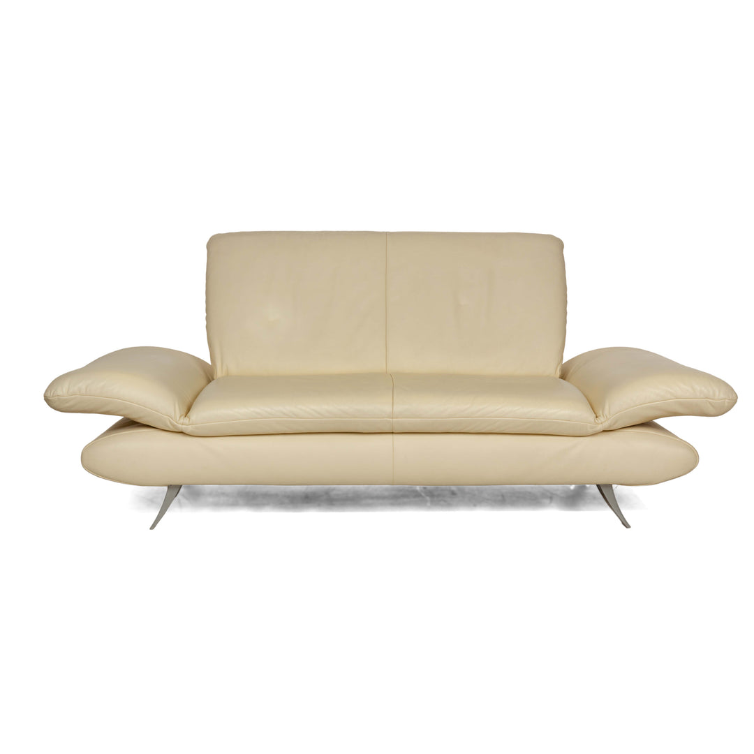 Koinor Rossini Leder Zweisitzer Creme Sofa Couch manuelle Funktion