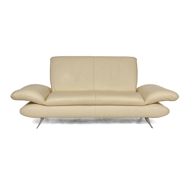 Koinor Rossini Leder Zweisitzer Creme Sofa Couch manuelle Funktion