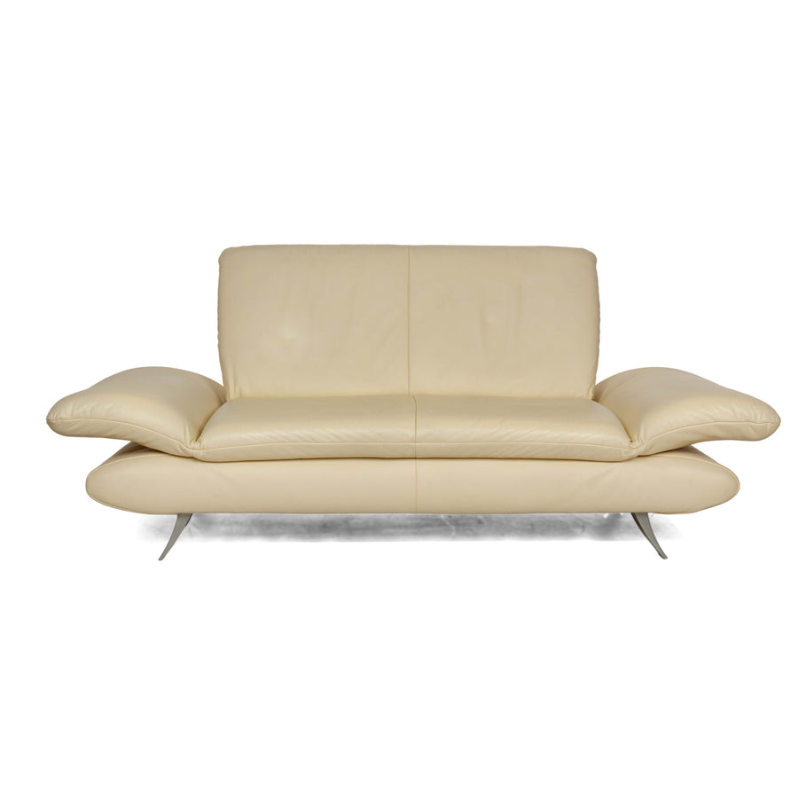 Koinor Rossini Leder Zweisitzer Creme Sofa Couch manuelle Funktion