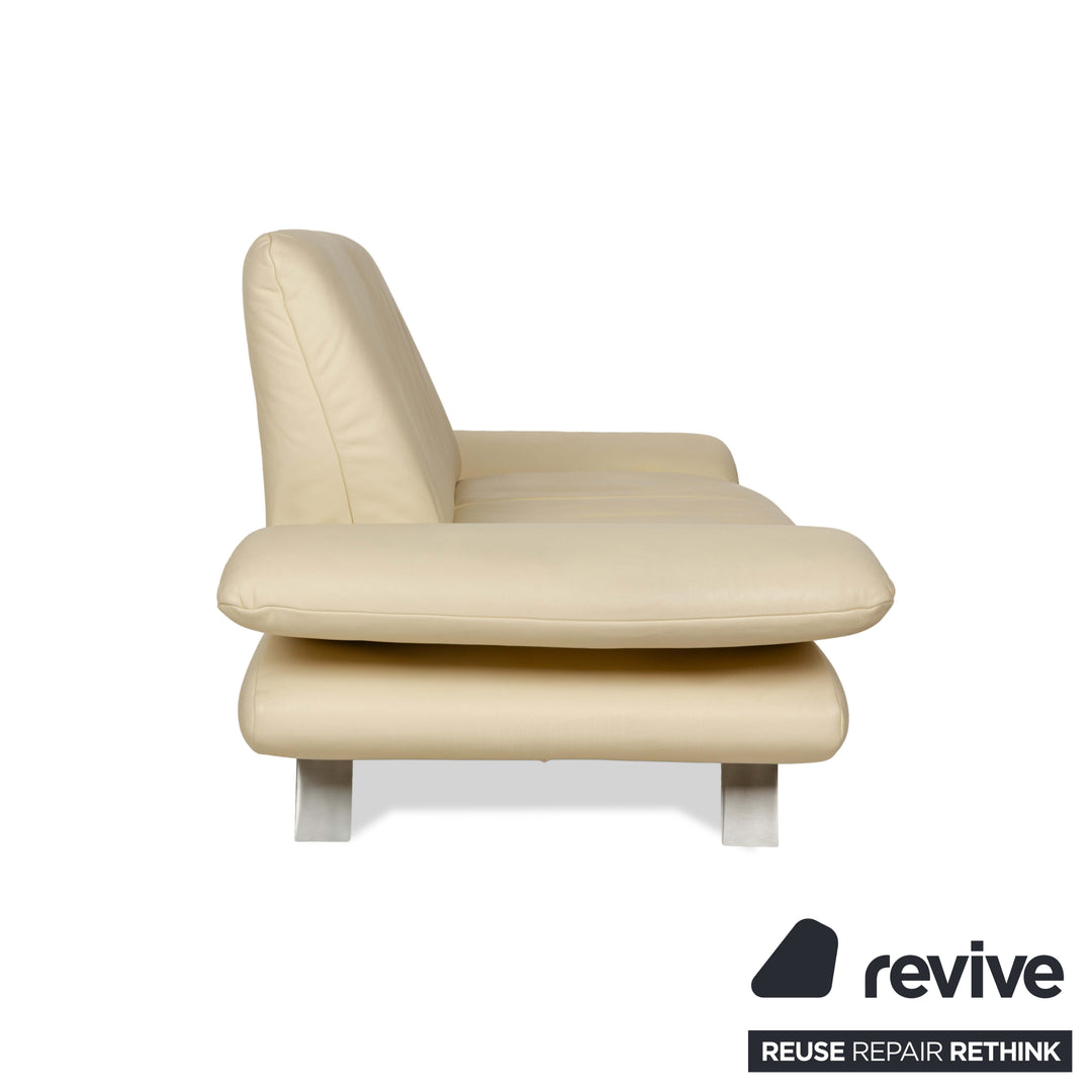 Koinor Rossini Leder Zweisitzer Creme Sofa Couch manuelle Funktion
