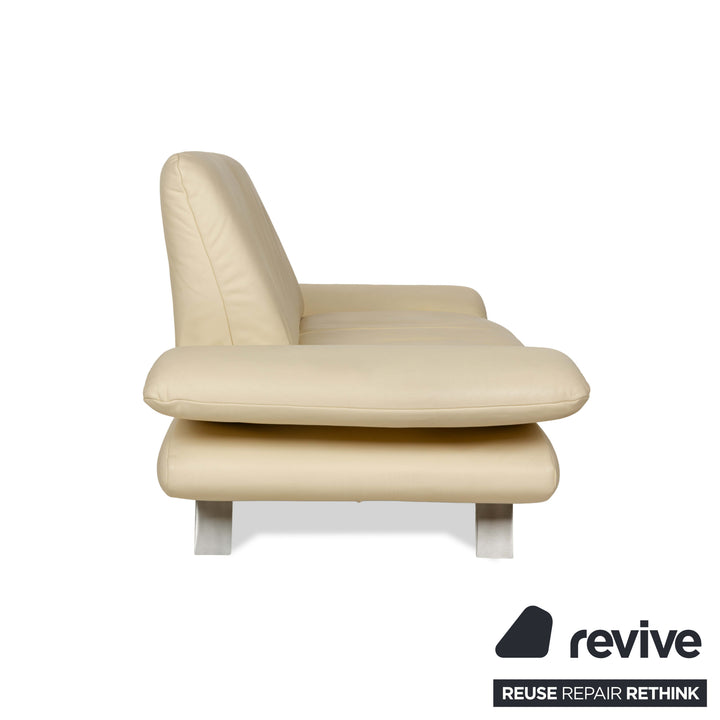 Koinor Rossini Leder Zweisitzer Creme Sofa Couch manuelle Funktion