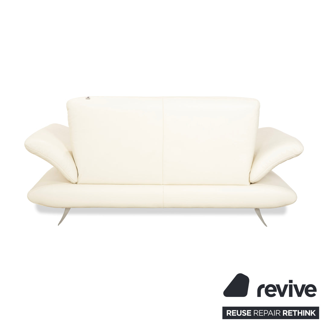 Koinor Rossini Leder Zweisitzer Creme Weiß Sofa Couch manuelle Funktion