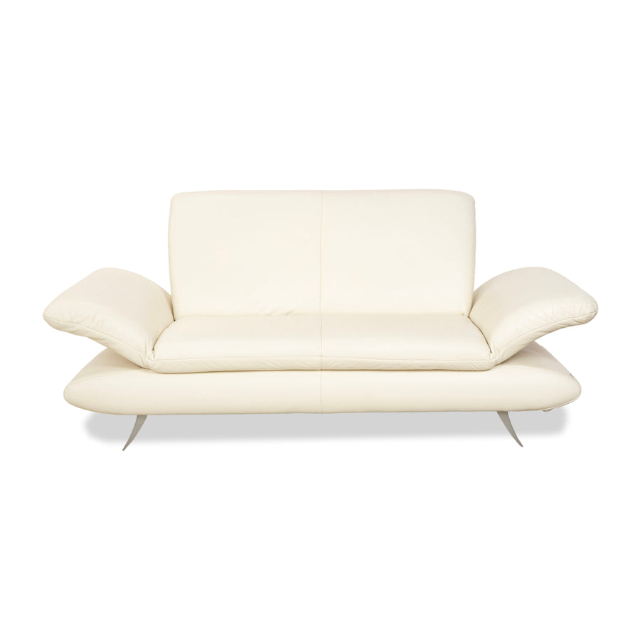 Koinor Rossini Leder Zweisitzer Creme Weiß Sofa Couch manuelle Funktion