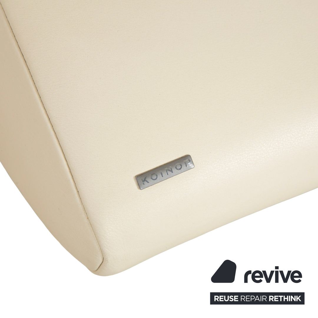Koinor Rossini Leder Zweisitzer Creme Weiß Sofa Couch manuelle Funktion