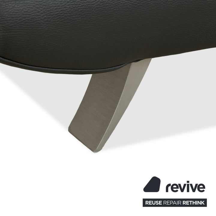 Koinor Rossini Leder Zweisitzer Dunkelgrau manuelle Funktion Sofa Couch