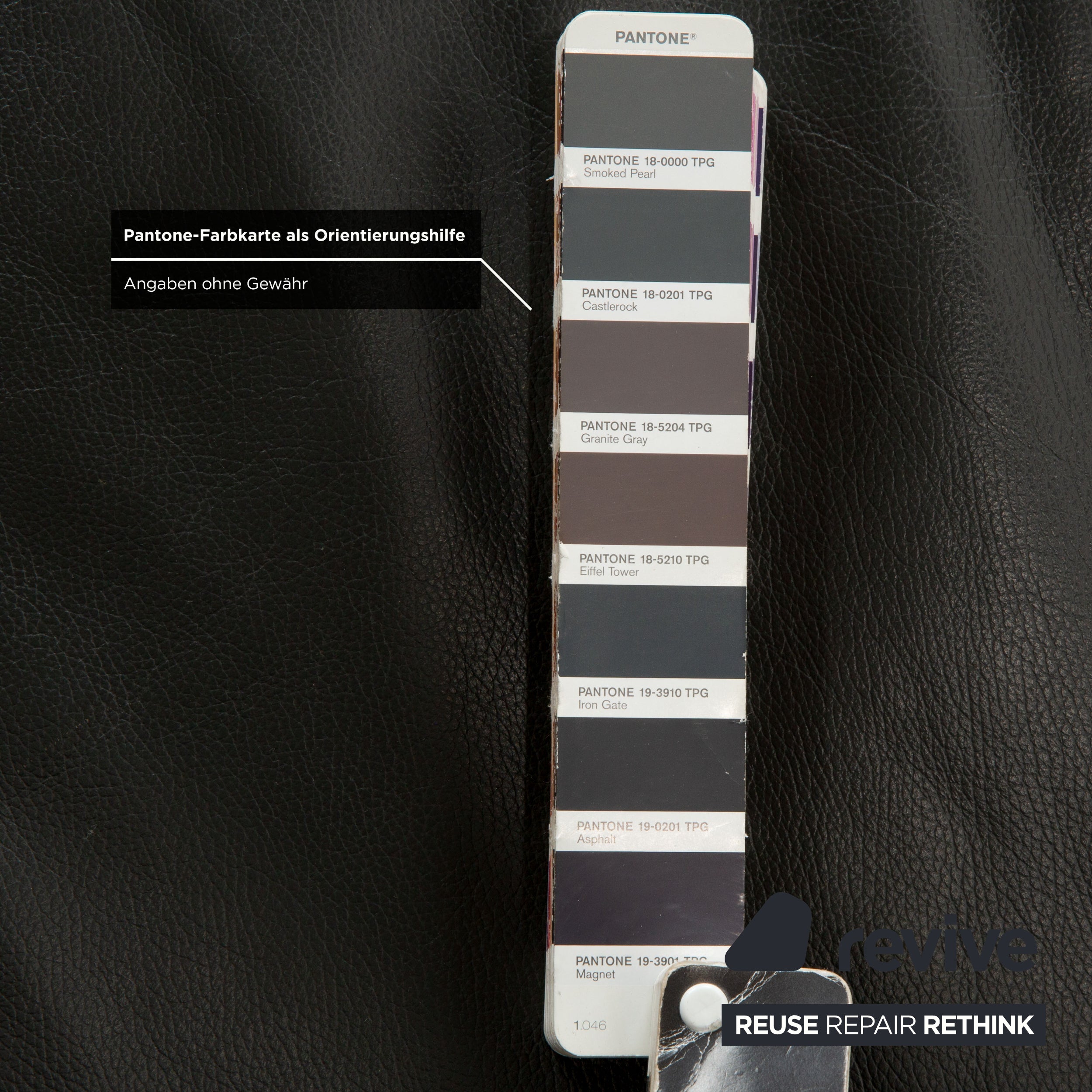 Canapé deux places en cuir gris foncé Koinor Rossini à fonction manuelle