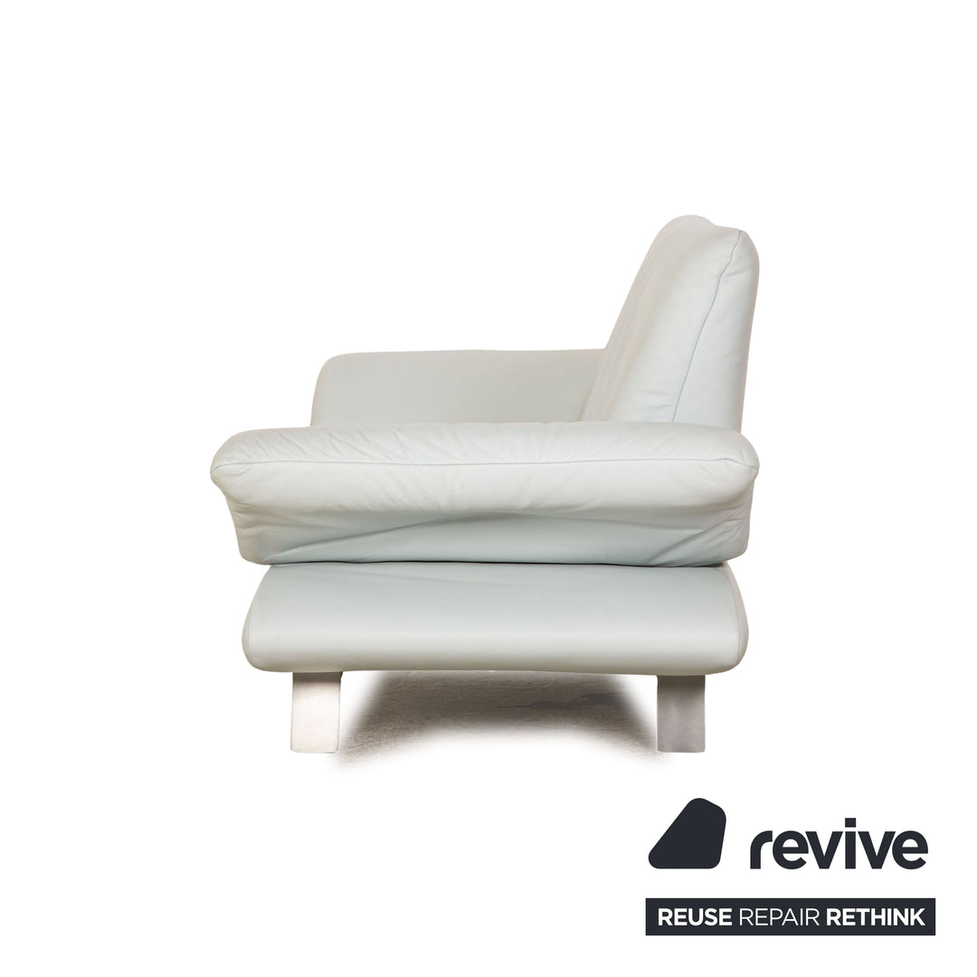 Koinor Rossini leather two-seater ice blue manual function
