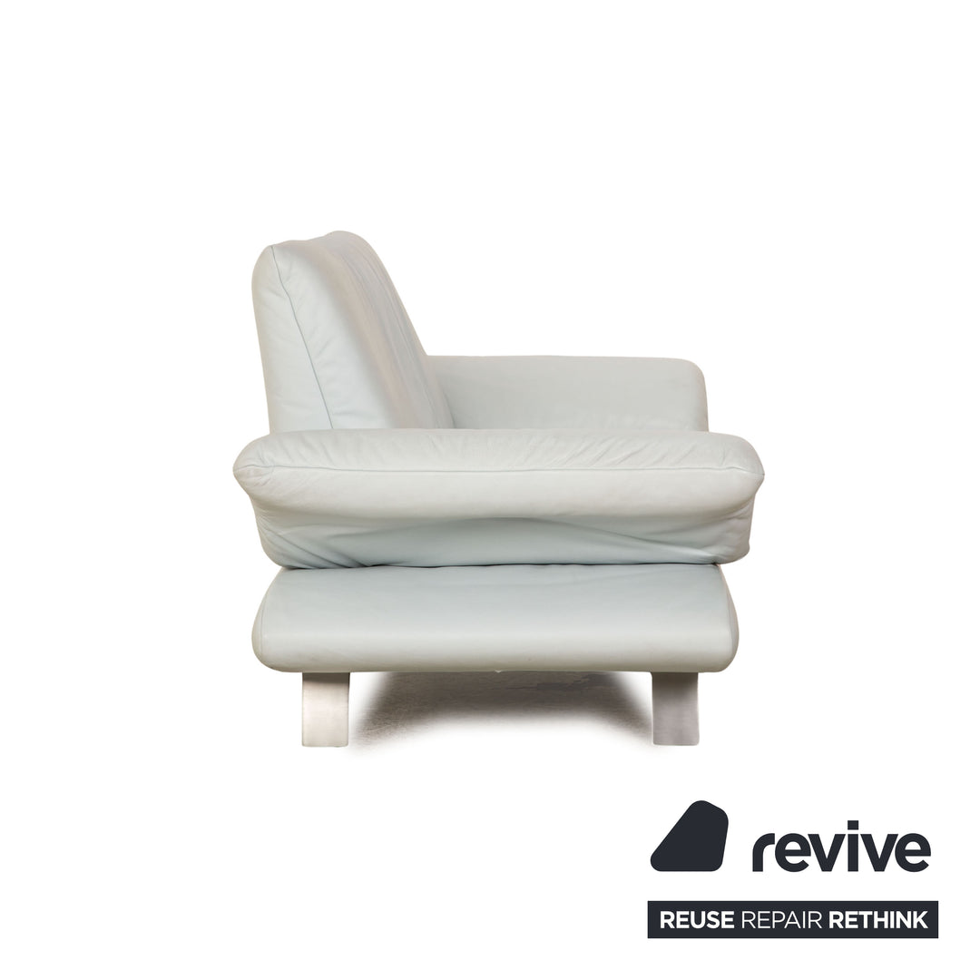 Koinor Rossini leather two-seater ice blue manual function