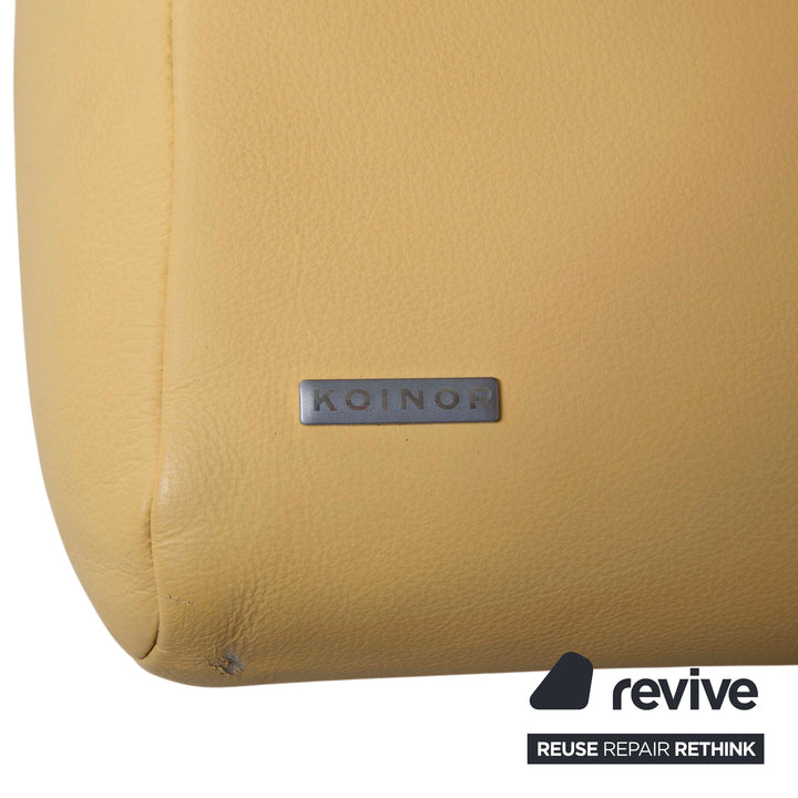 Koinor Rossini Cuir Deux Places Jaune Fonction Manuelle