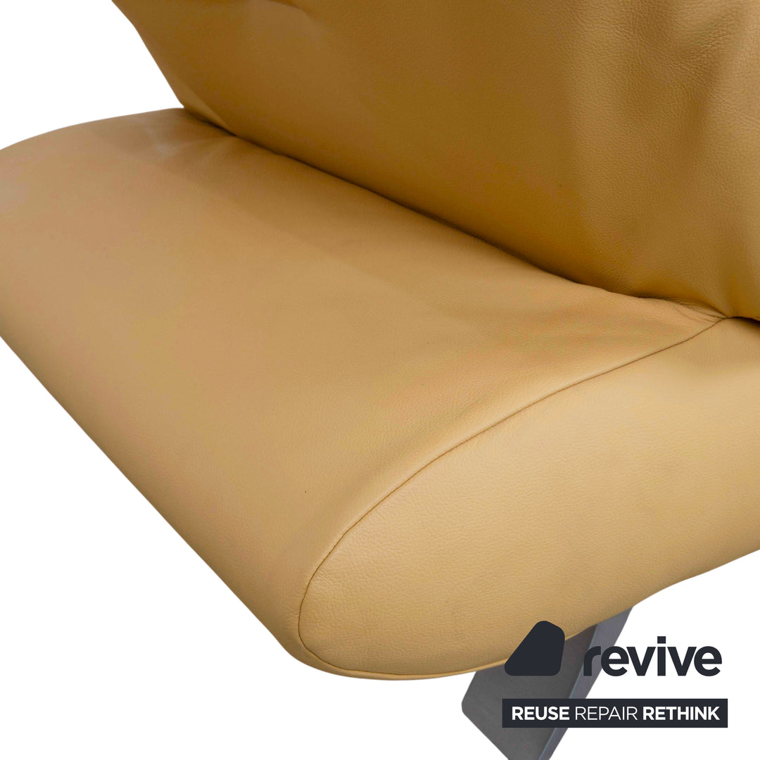 Koinor Rossini Leder Zweisitzer Gelb manuelle Funktion