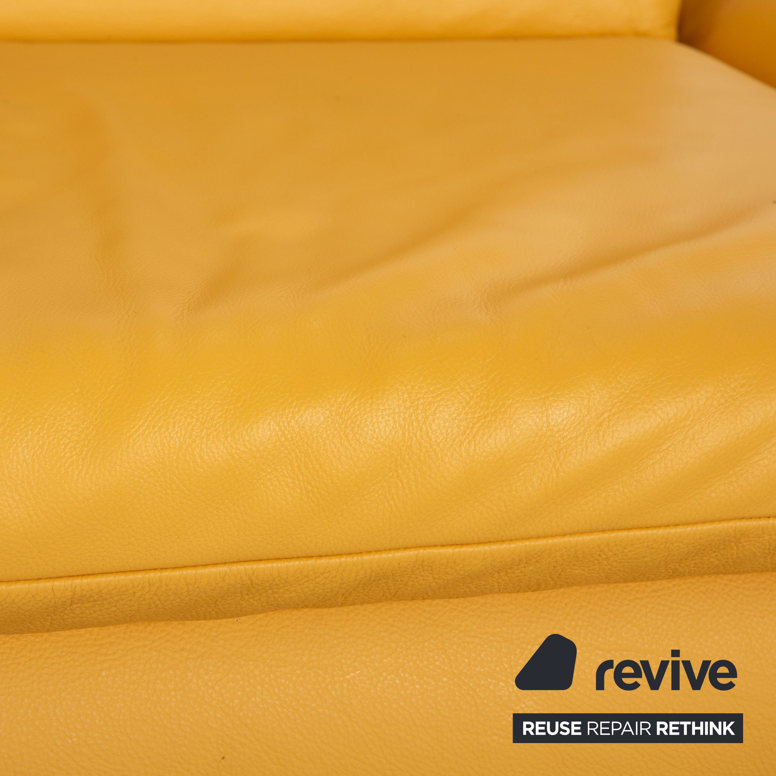 Koinor Rossini Leder Zweisitzer Gelb manuelle Funktion Sofa Couch