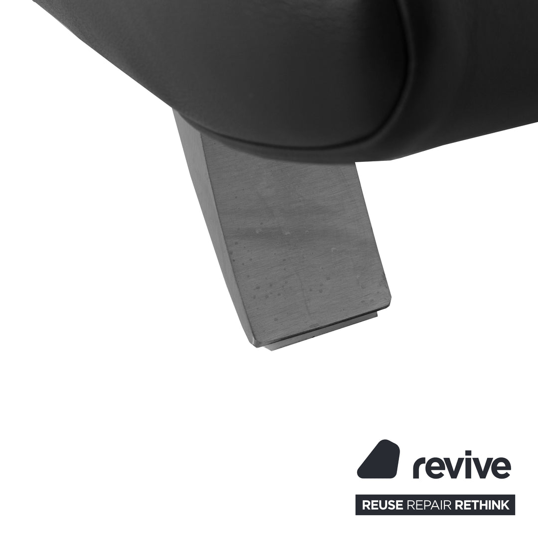 Koinor Rossini Leder Zweisitzer Grau Anthrazit manuelle Funktion Sofa Couch