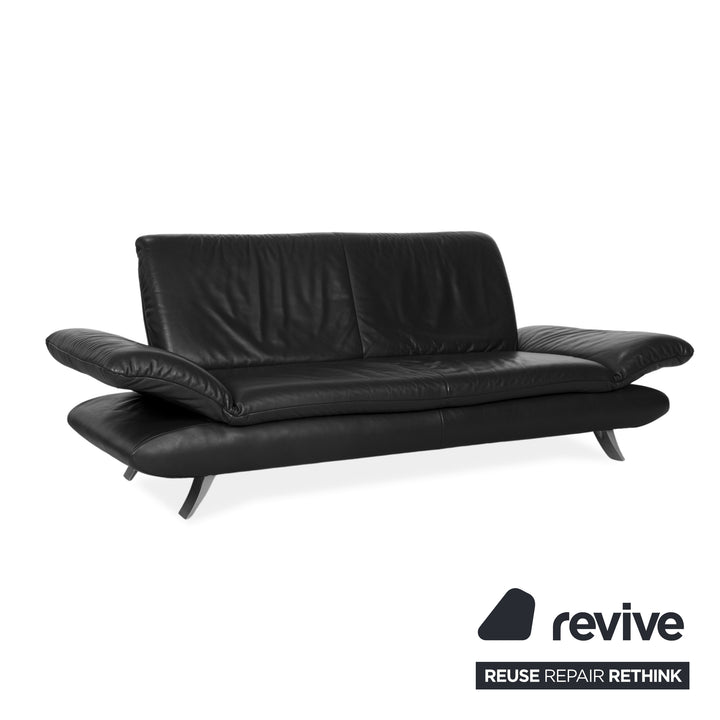 Koinor Rossini Leder Zweisitzer Grau Anthrazit manuelle Funktion Sofa Couch
