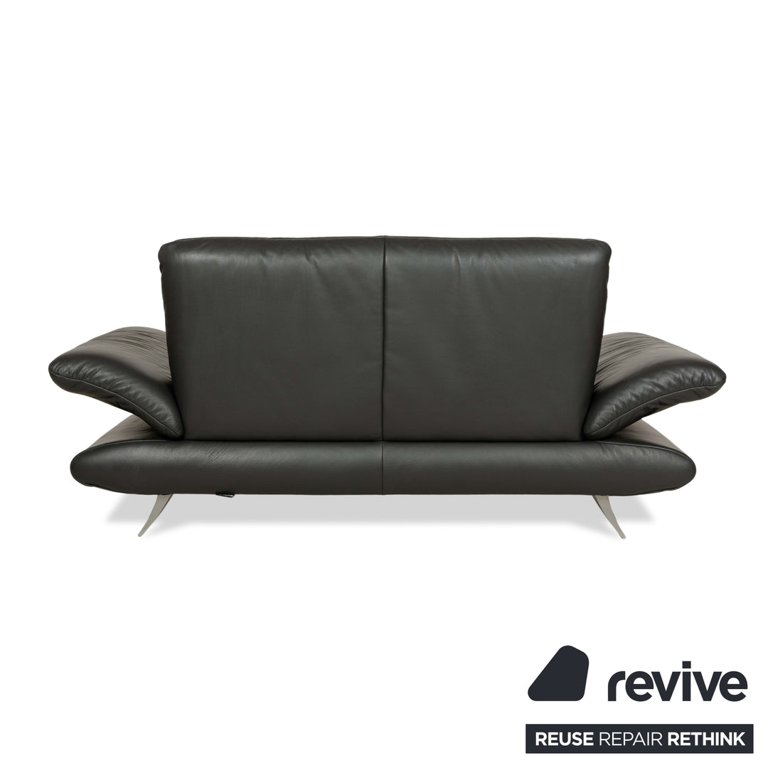 Koinor Rossini Leder Zweisitzer Grau Anthrazit manuelle Funktion Sofa Couch