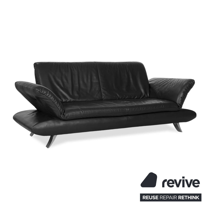Koinor Rossini Leder Zweisitzer Grau Anthrazit manuelle Funktion Sofa Couch