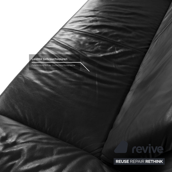 Koinor Rossini Leder Zweisitzer Grau Anthrazit manuelle Funktion Sofa Couch