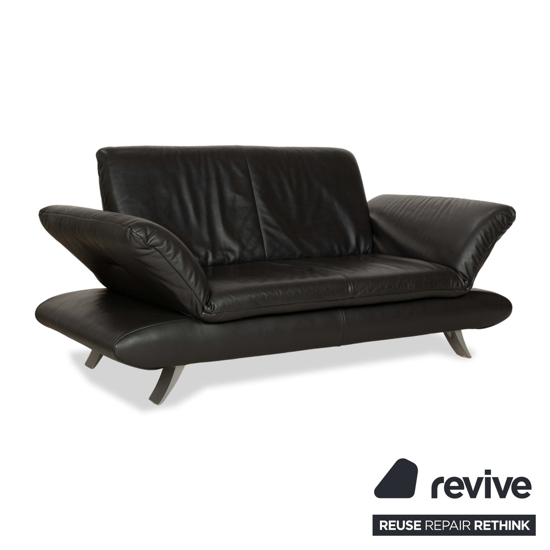 Koinor Rossini Leder Zweisitzer Grau Anthrazit manuelle Funktion Sofa Couch