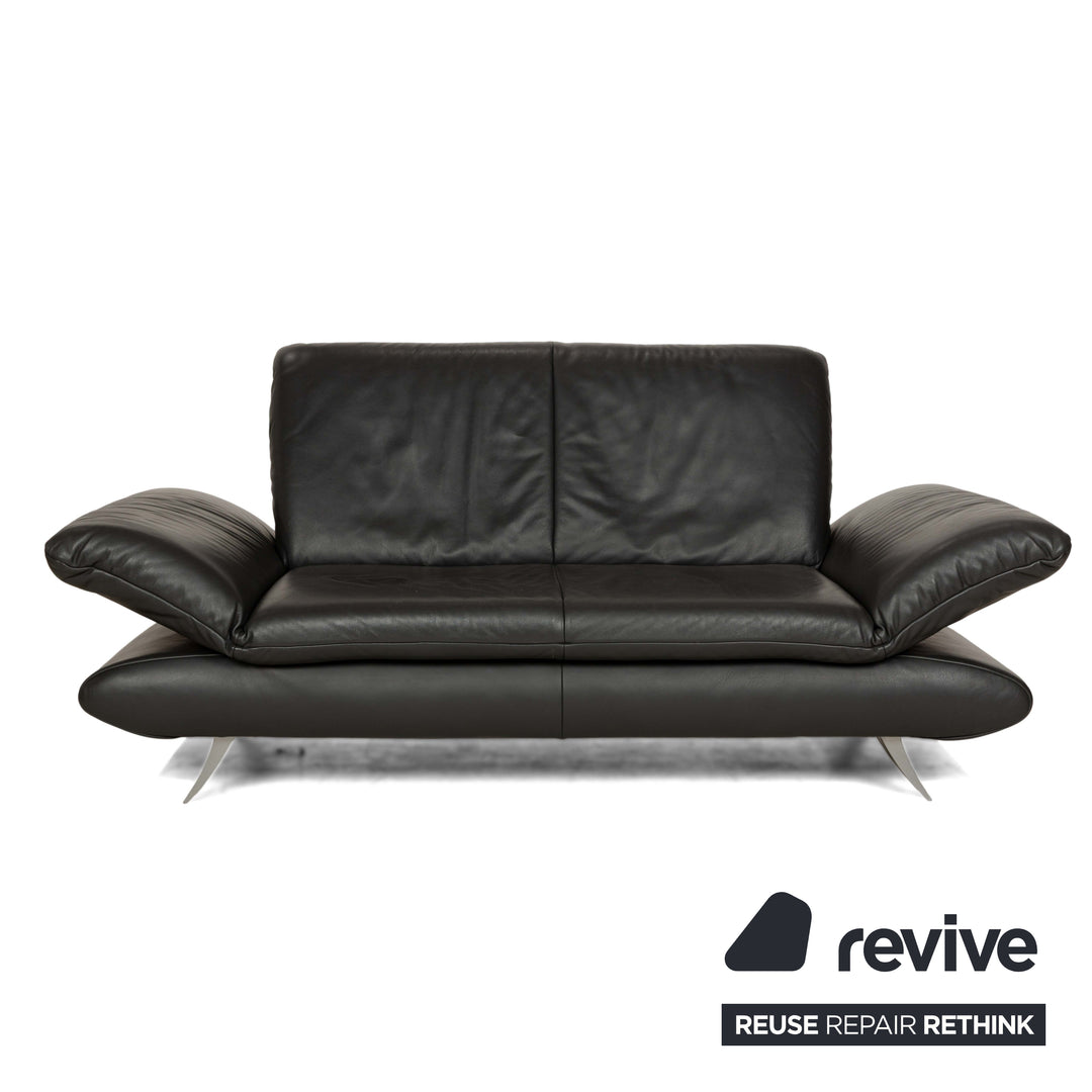 Koinor Rossini Leder Zweisitzer Grau Anthrazit manuelle Funktion Sofa Couch