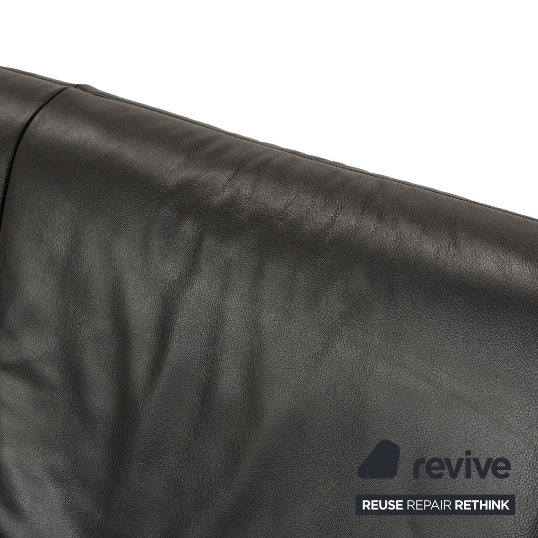 Koinor Rossini Leder Zweisitzer Grau Anthrazit manuelle Funktion Sofa Couch