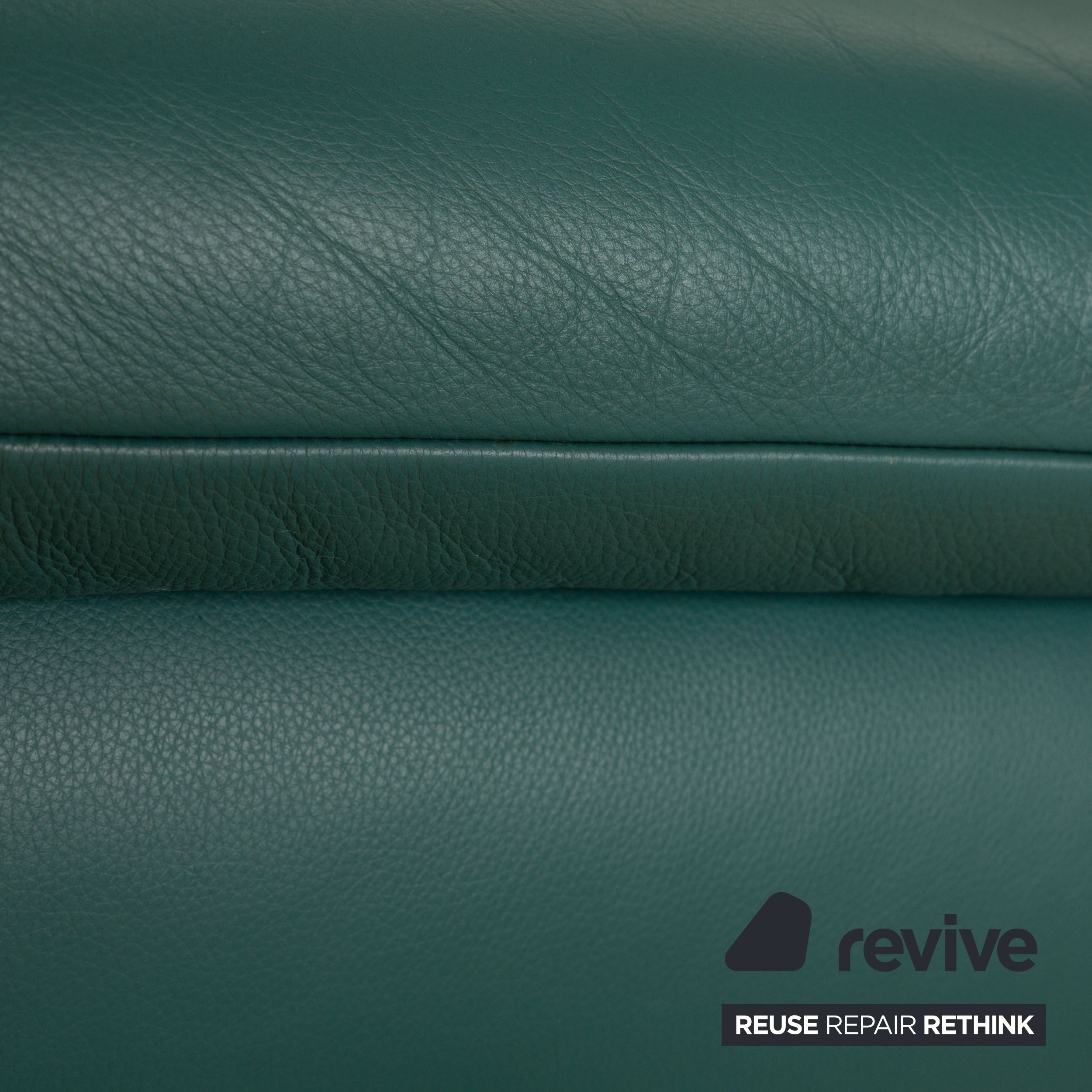 Koinor Rossini Leather Two-Seater Green/Petrol/Emerald Green Manual Function Sofa Couch