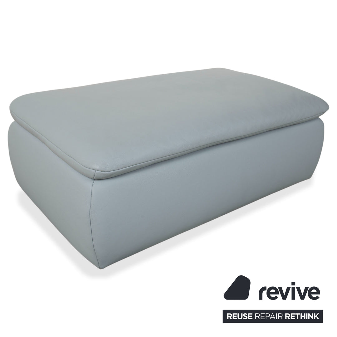Koinor Rossini Leder Zweisitzer Hocker Blau Grau manuelle Funktion Sofa Couch
