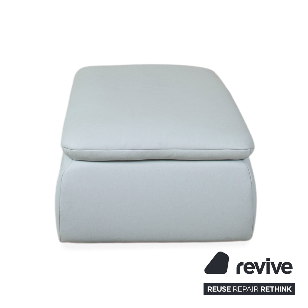 Koinor Rossini Leder Zweisitzer Hocker Blau Grau manuelle Funktion Sofa Couch