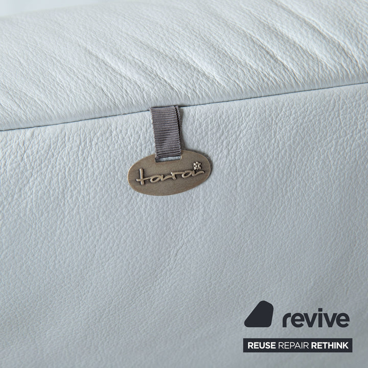 Koinor Rossini Leder Zweisitzer Hocker Blau Grau manuelle Funktion Sofa Couch