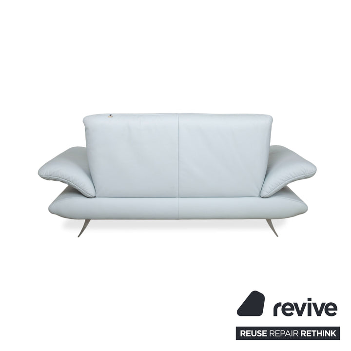 Koinor Rossini Leder Zweisitzer Hocker Blau Grau manuelle Funktion Sofa Couch