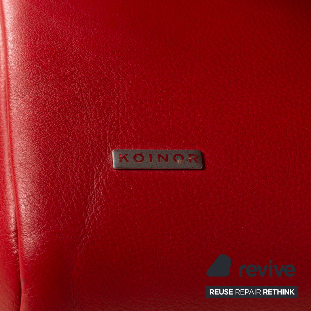 Koinor Rossini Leder Zweisitzer Rot manuelle Funktion Sofa Couch