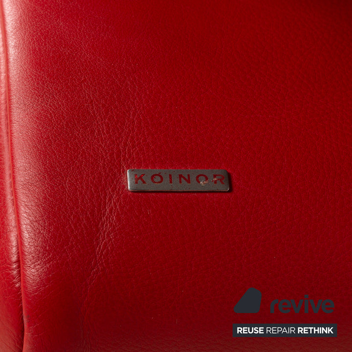 Koinor Rossini Leder Zweisitzer Rot manuelle Funktion Sofa Couch