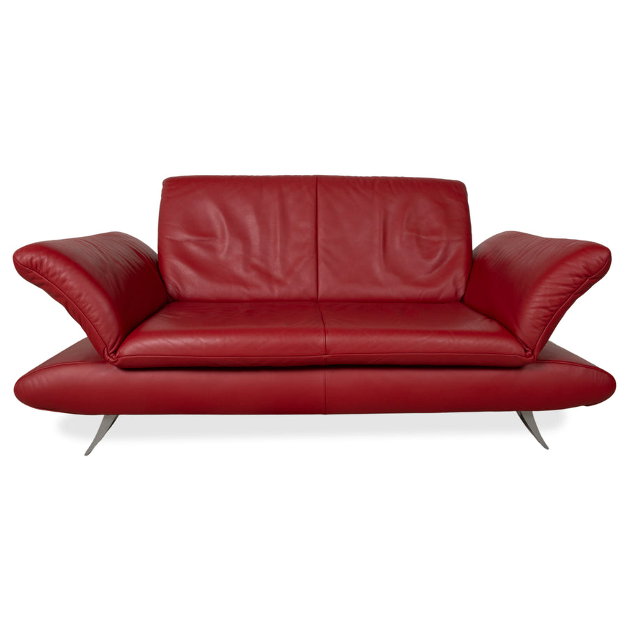 KOINOR Rossini Leather Two-Seater Red Manual Function Sofa Couch