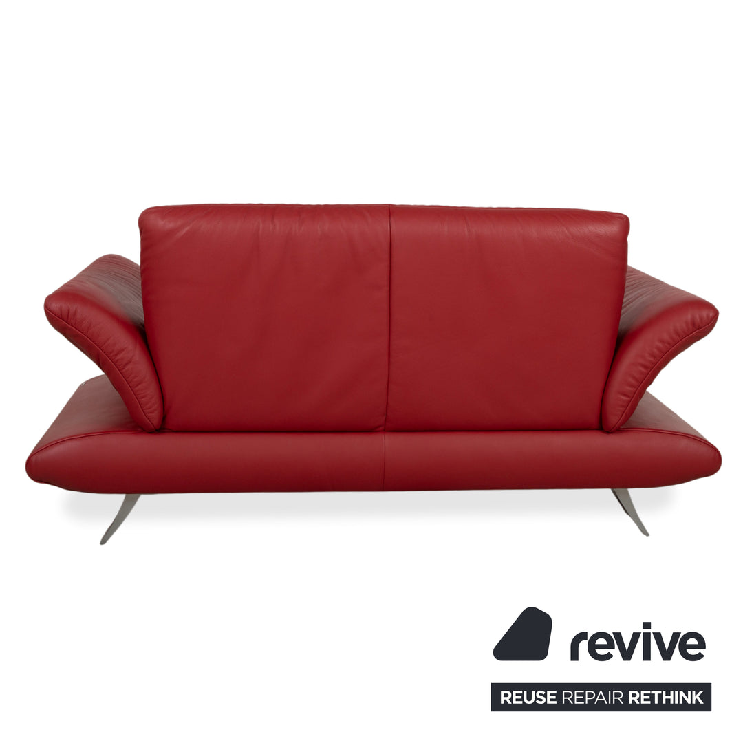 KOINOR Rossini Leather Two-Seater Red Manual Function Sofa Couch