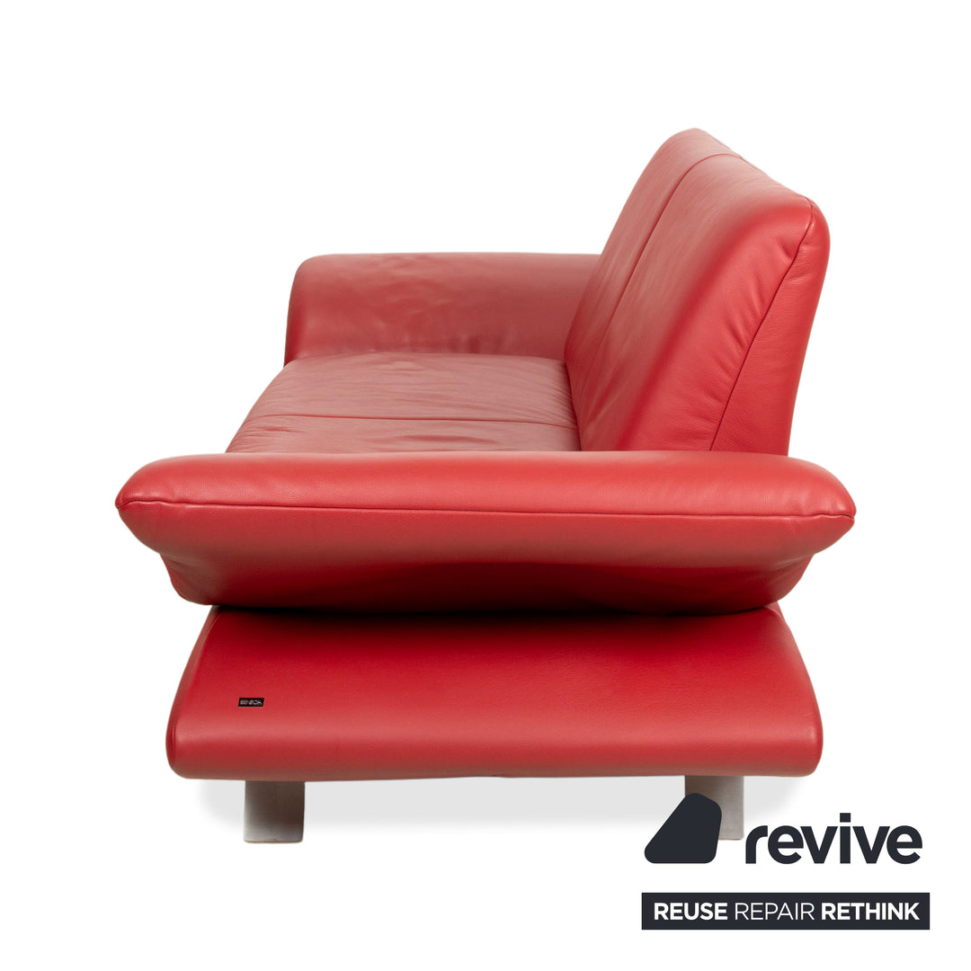 Koinor Rossini lederen tweezitsbank rood handmatige functie bank couch