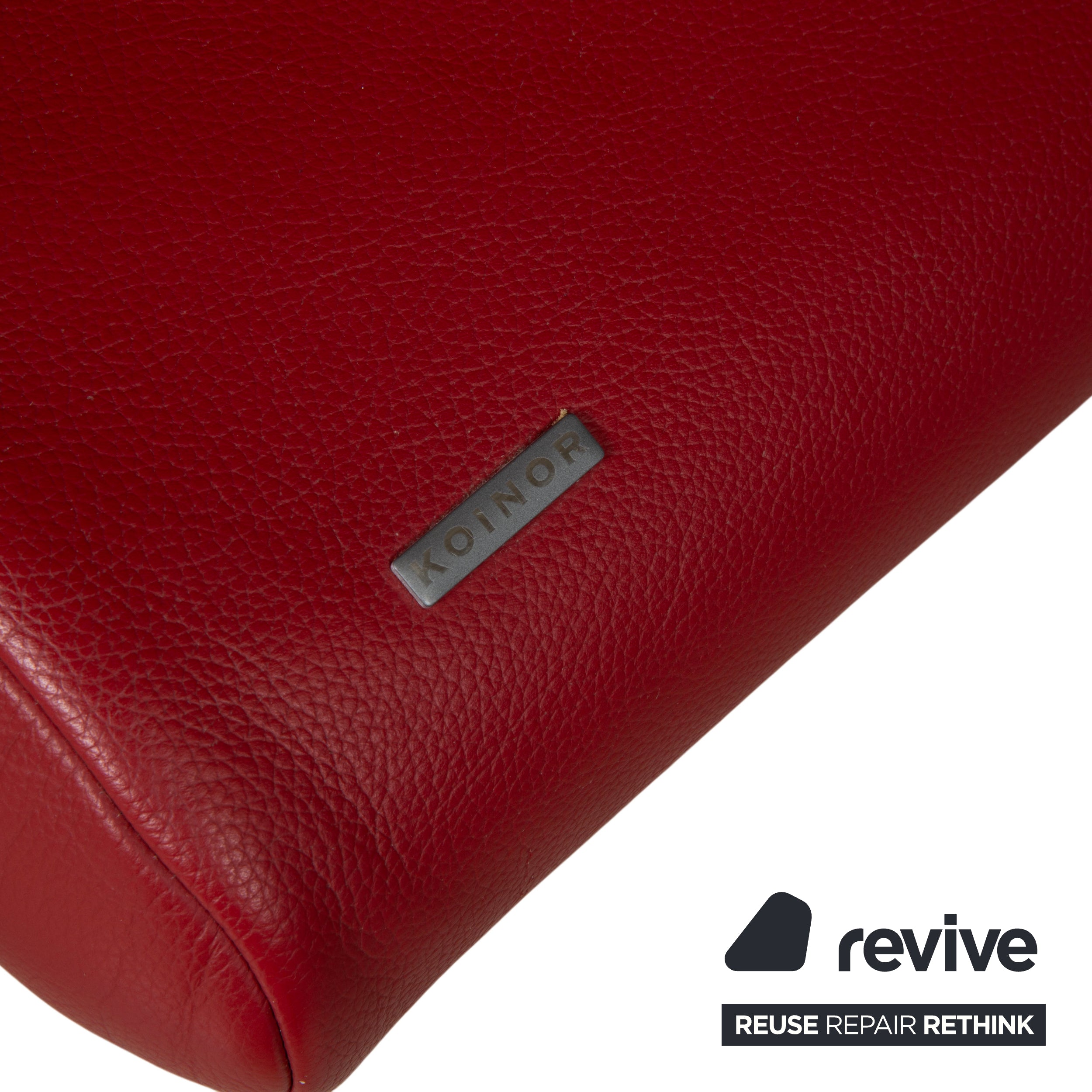 KOINOR Rossini Leder Zweisitzer Rot manuelle Funktion Sofa Couch