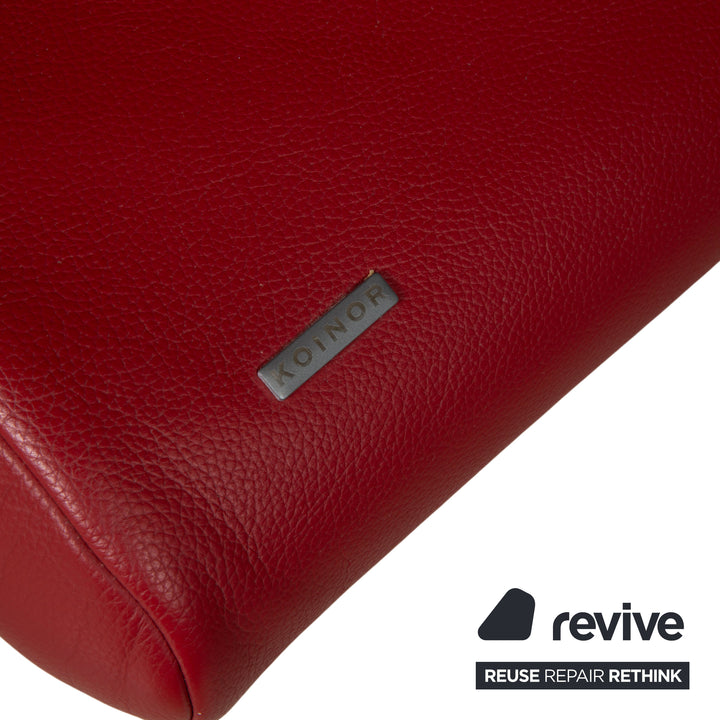 KOINOR Rossini Leather Two-Seater Red Manual Function Sofa Couch