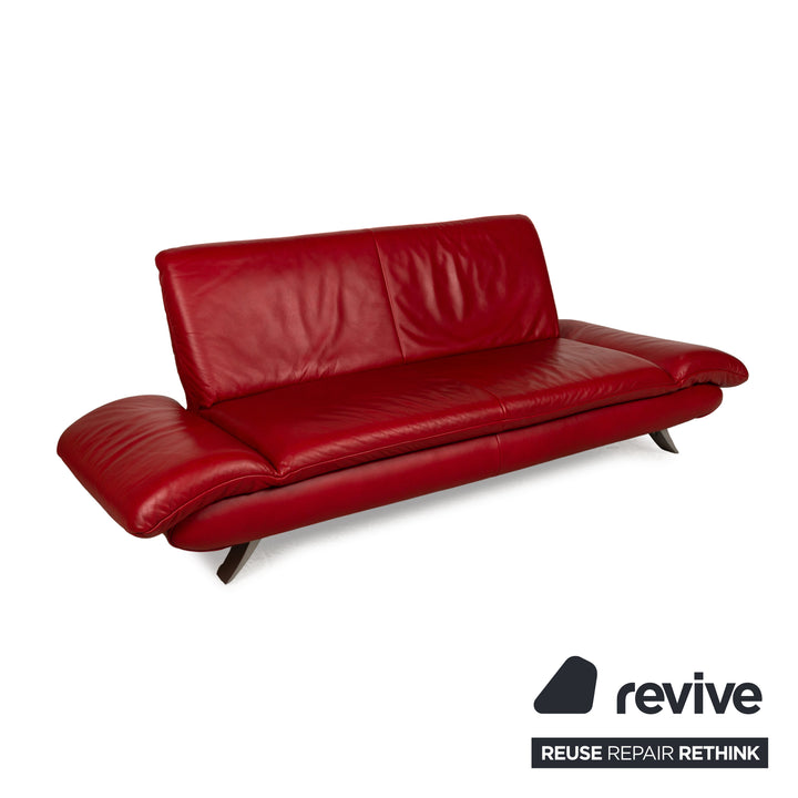 Koinor Rossini Leder Zweisitzer Rot manuelle Funktion Sofa Couch