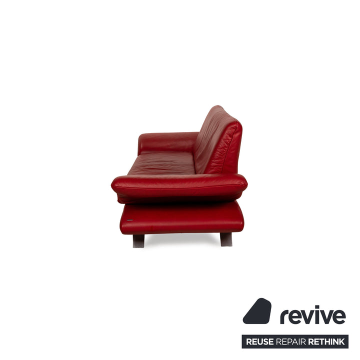 Koinor Rossini Leder Zweisitzer Rot manuelle Funktion Sofa Couch