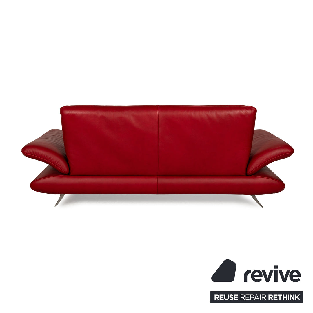 Koinor Rossini Leder Zweisitzer Rot manuelle Funktion Sofa Couch