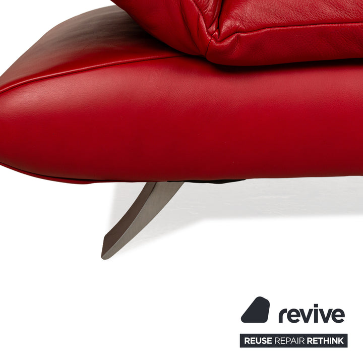 Koinor Rossini Leder Zweisitzer Rot manuelle Funktion Sofa Couch