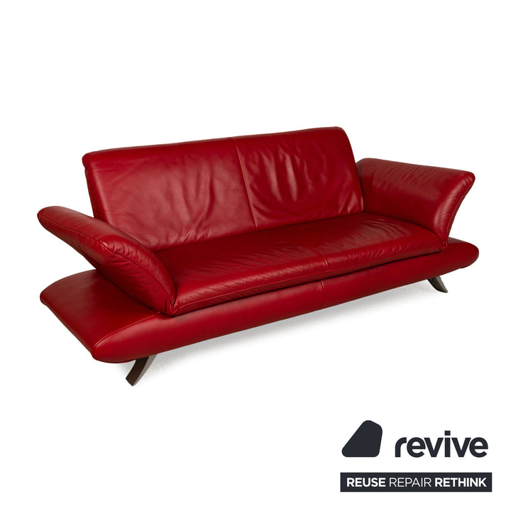 Koinor Rossini Leder Zweisitzer Rot manuelle Funktion Sofa Couch