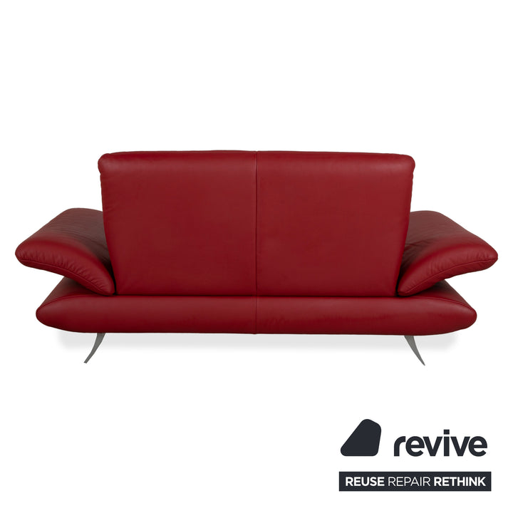 Koinor Rossini Leather Two Seater Red Manual Function Sofa Couch