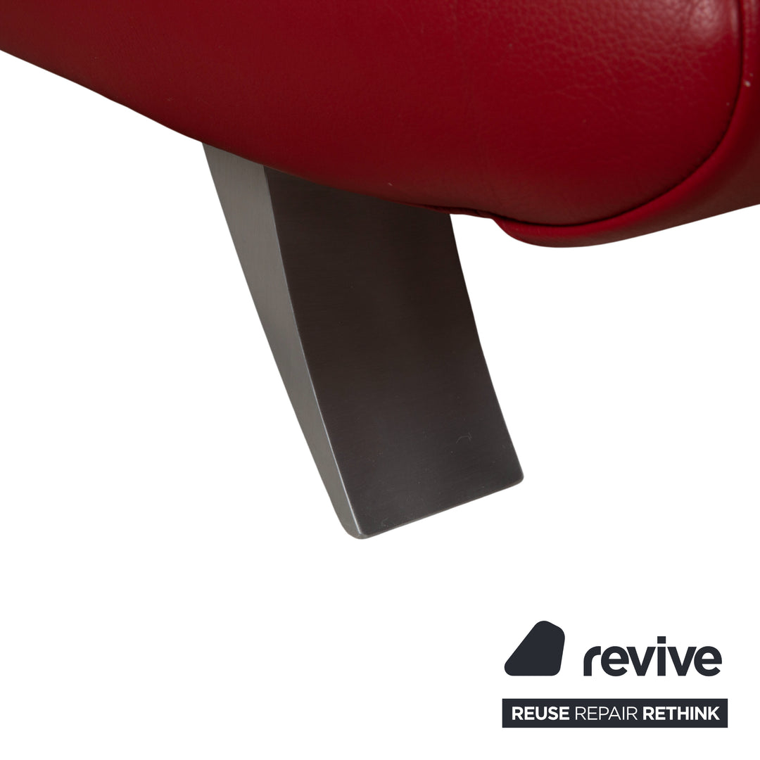 KOINOR Rossini Leather Two-Seater Red Manual Function Sofa Couch