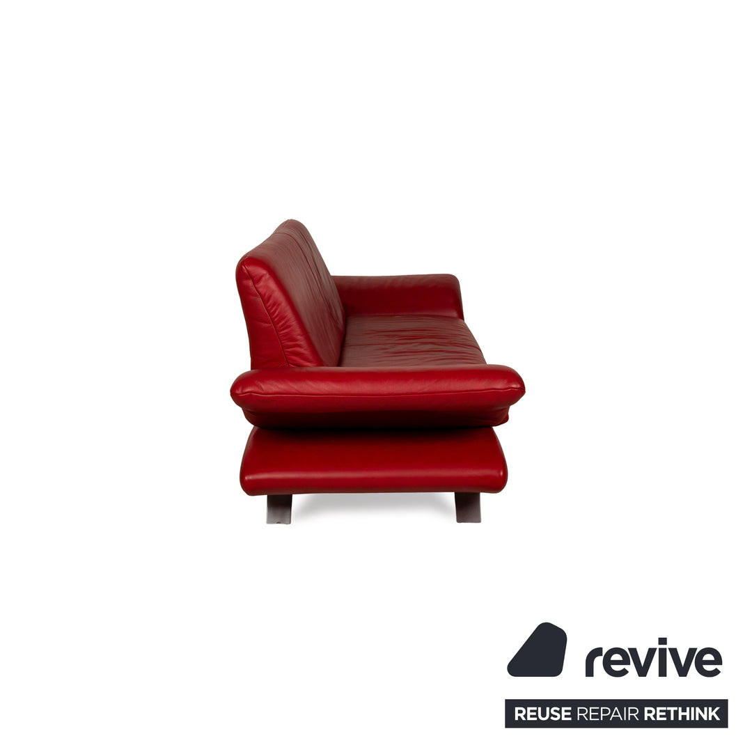Koinor Rossini Leder Zweisitzer Rot manuelle Funktion Sofa Couch