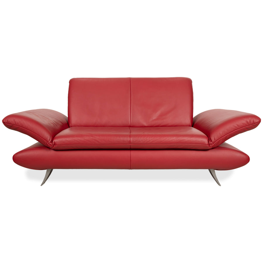 Koinor Rossini lederen tweezitsbank rood handmatige functie bank couch