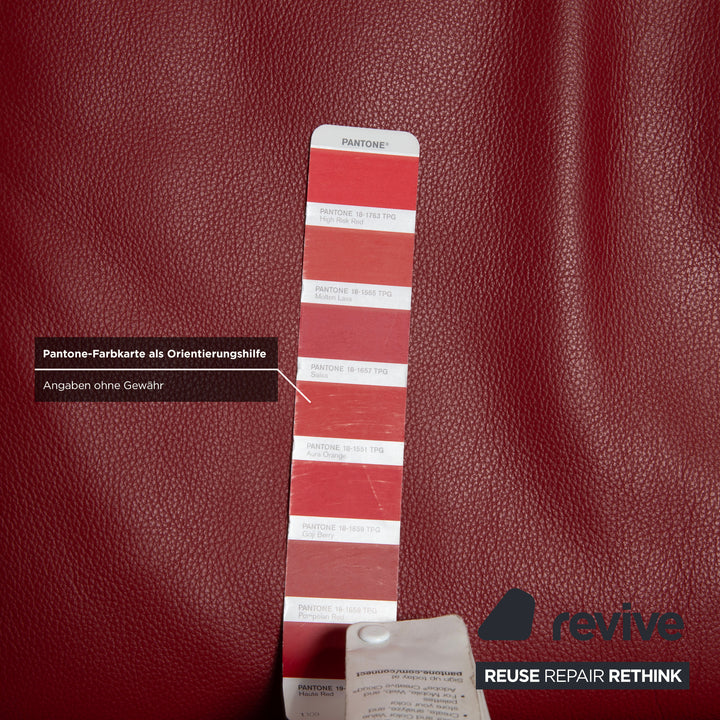 KOINOR Rossini Leder Zweisitzer Rot manuelle Funktion Sofa Couch