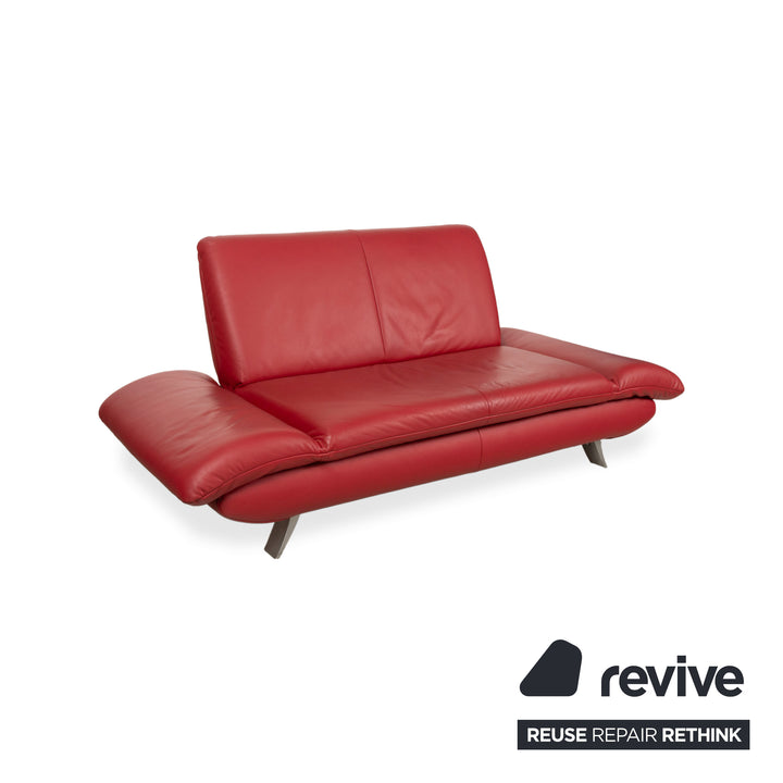 Koinor Rossini Leder Zweisitzer Rot manuelle Funktion Sofa Couch