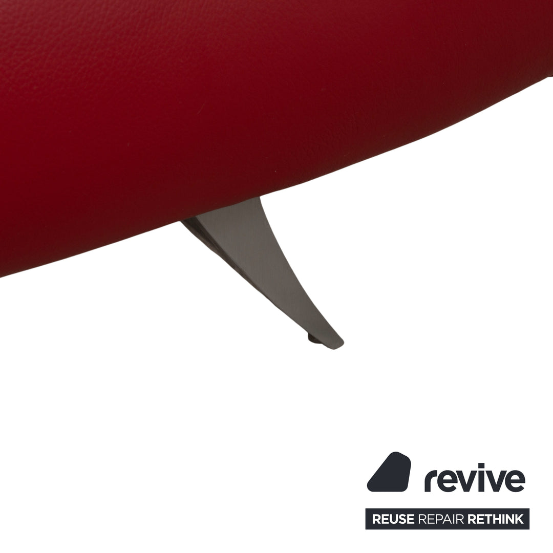 KOINOR Rossini Leder Zweisitzer Rot manuelle Funktion Sofa Couch