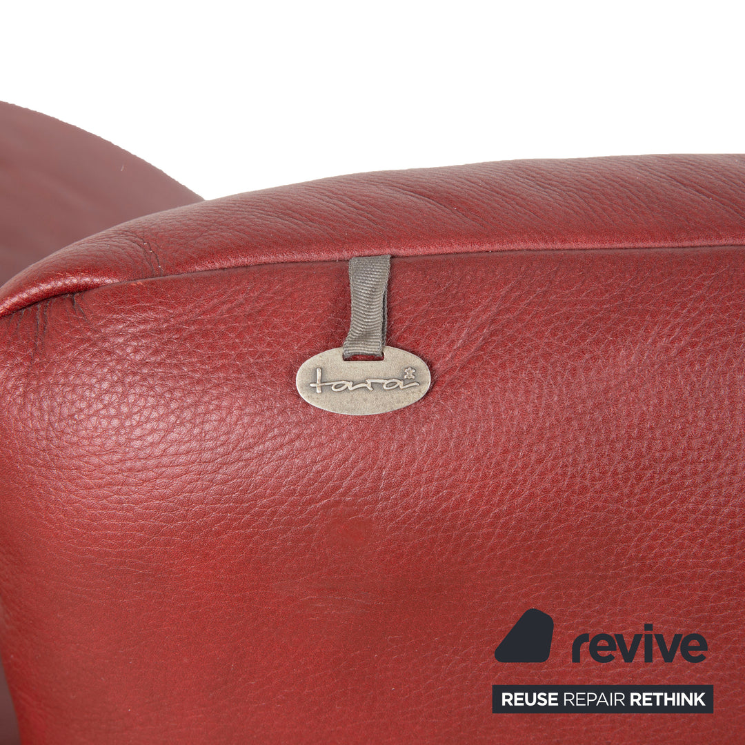 Koinor Rossini Leather Two-Seater Ruby Red Manual Function Sofa